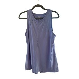 Athleta Momentum Tank Top Periwinkle Blue Pointelle Mesh Seamless XS Athleisure